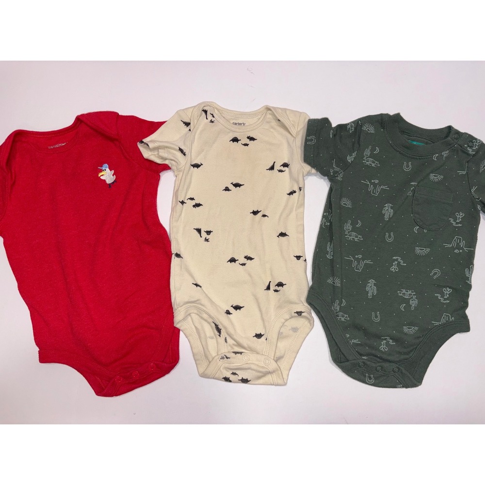 Baby‎ Boys Bodysuit Bundle of 10!! 12 Months Carter's Garanimals Cute Fun Prints - Picture 5 of 7